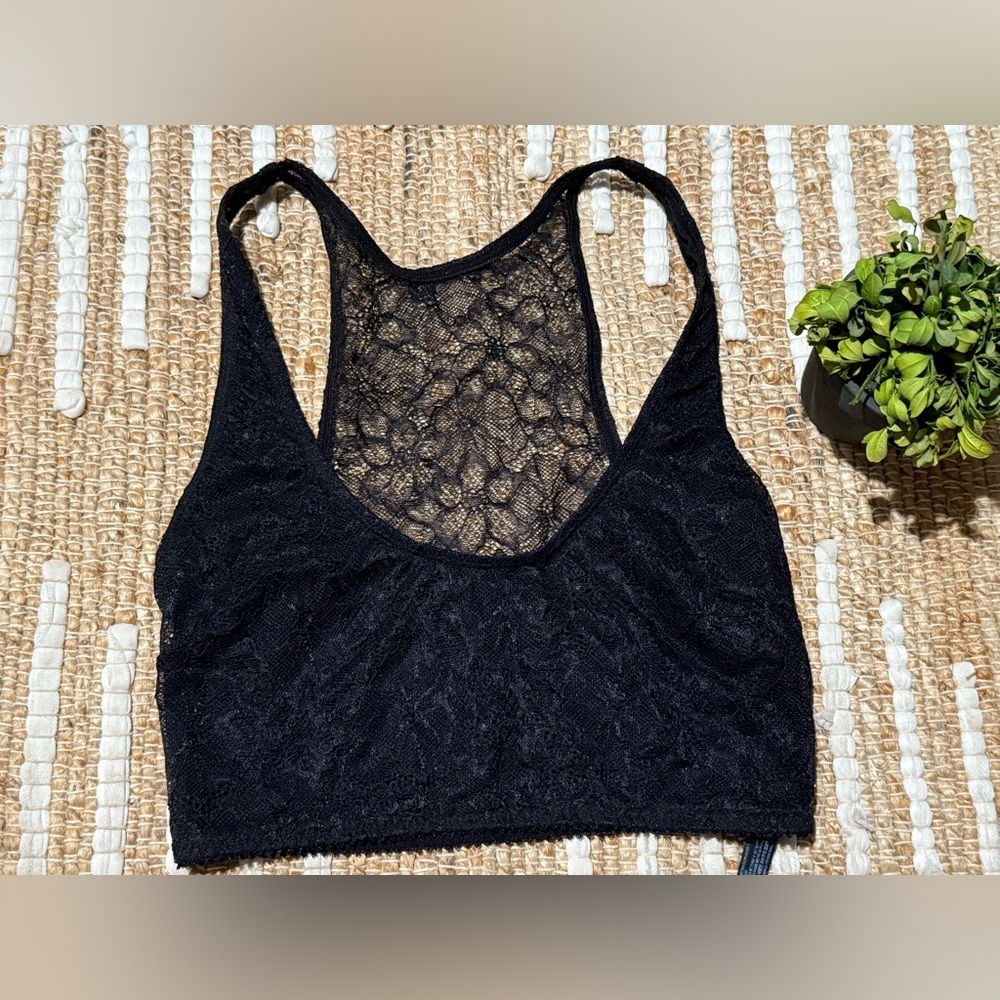 Urban Outfitters Black Lace Bandeau